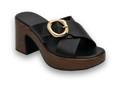 Mules à boucle réf. 638 — noir