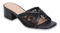 Mule en dentelle réf. 716 — noir