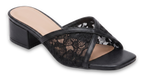 Mule en dentelle réf. 716 — noir