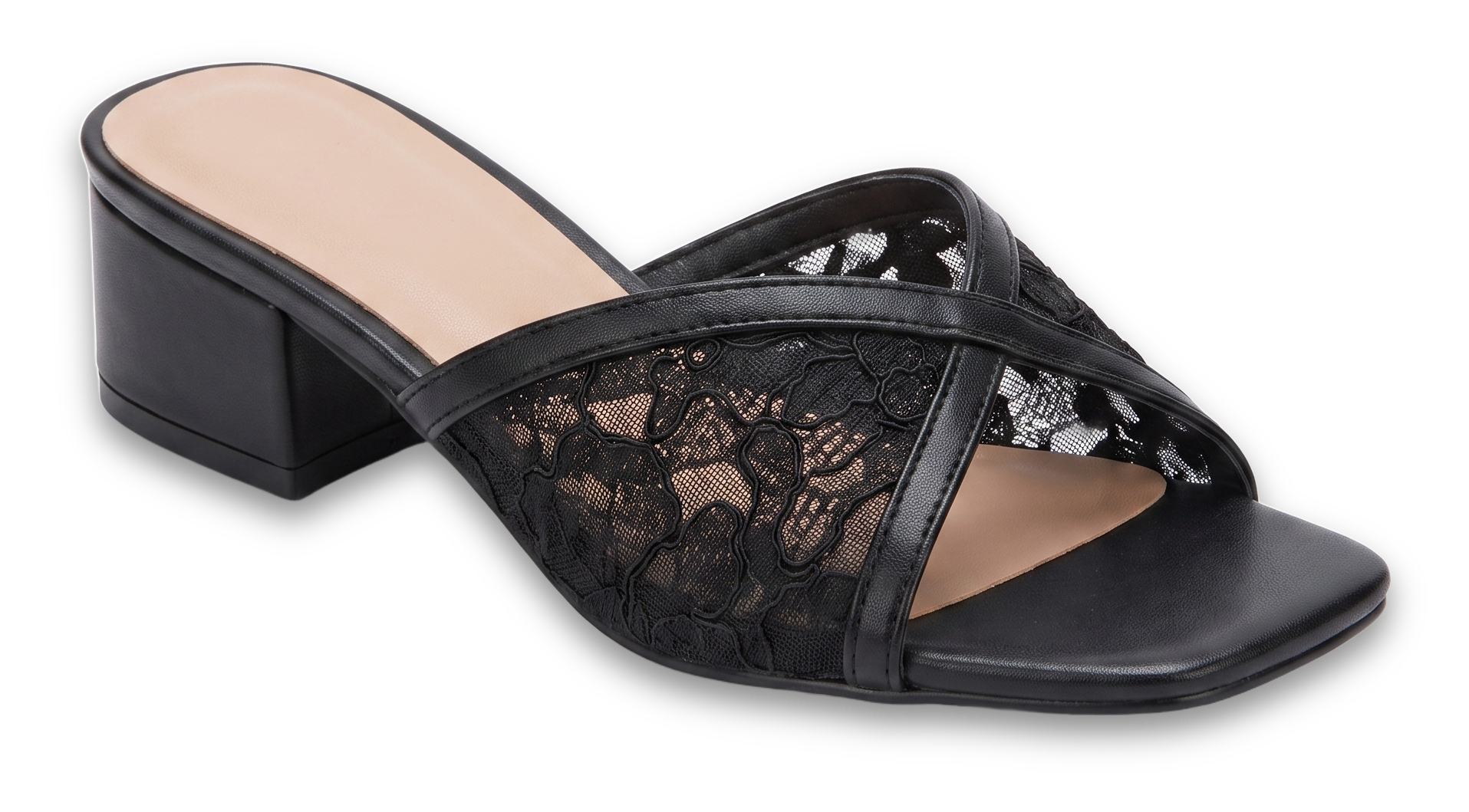 Mule en dentelle réf. 716 — noir